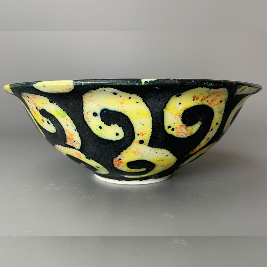 Yellow Arabesque 8" Bowl