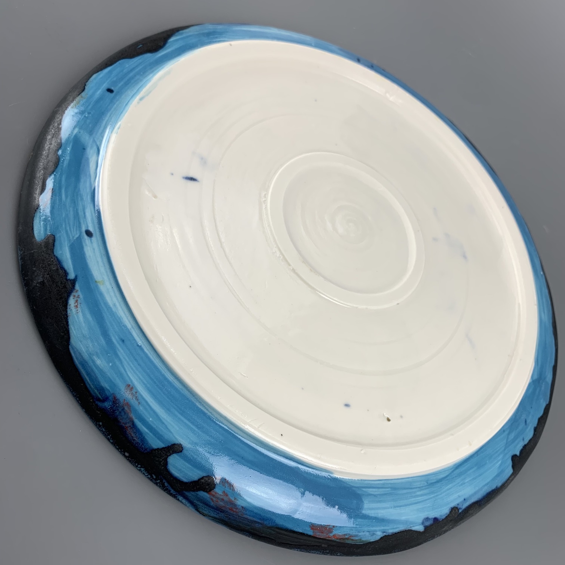 figurative platter in Blue