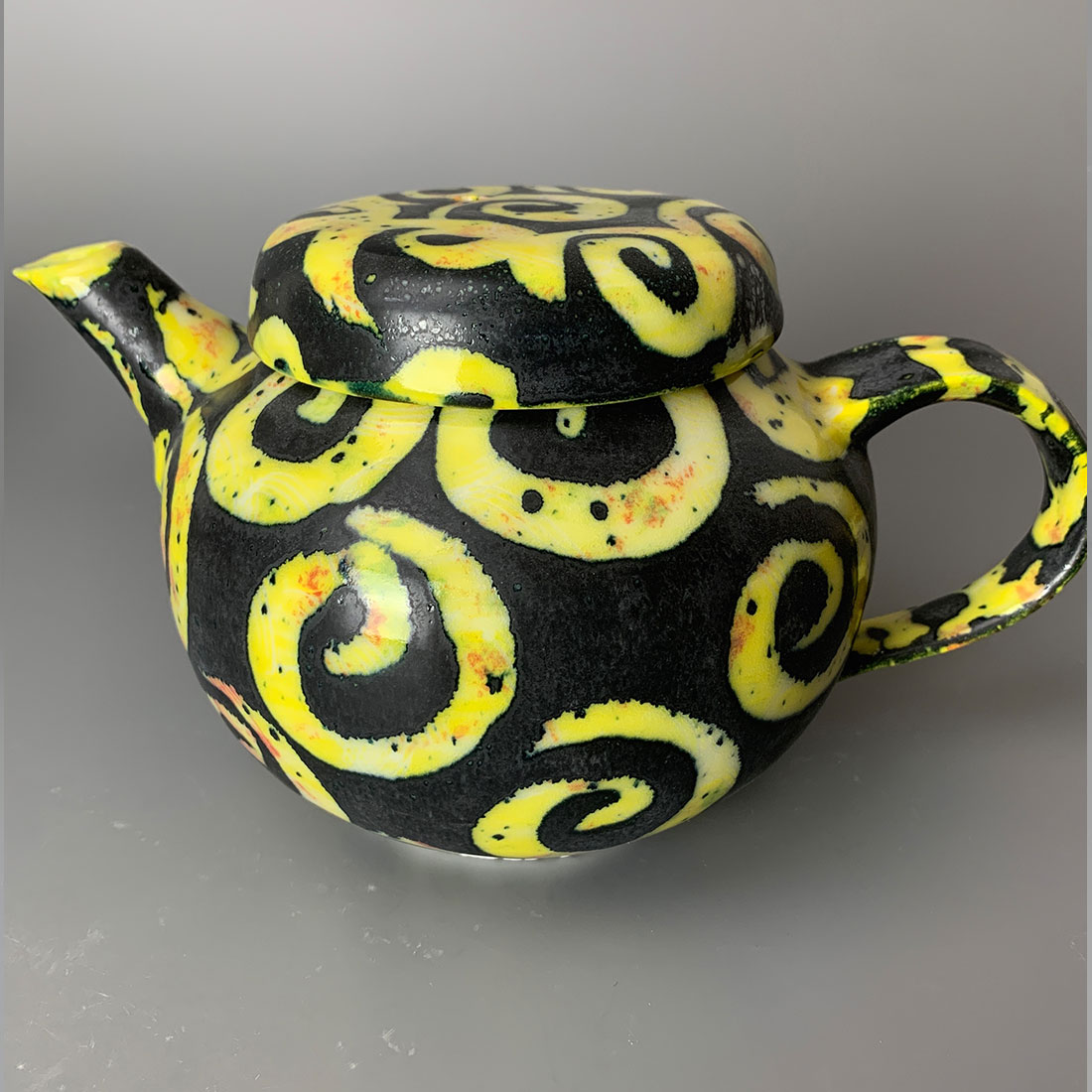 Yellow Arabesque Teapot