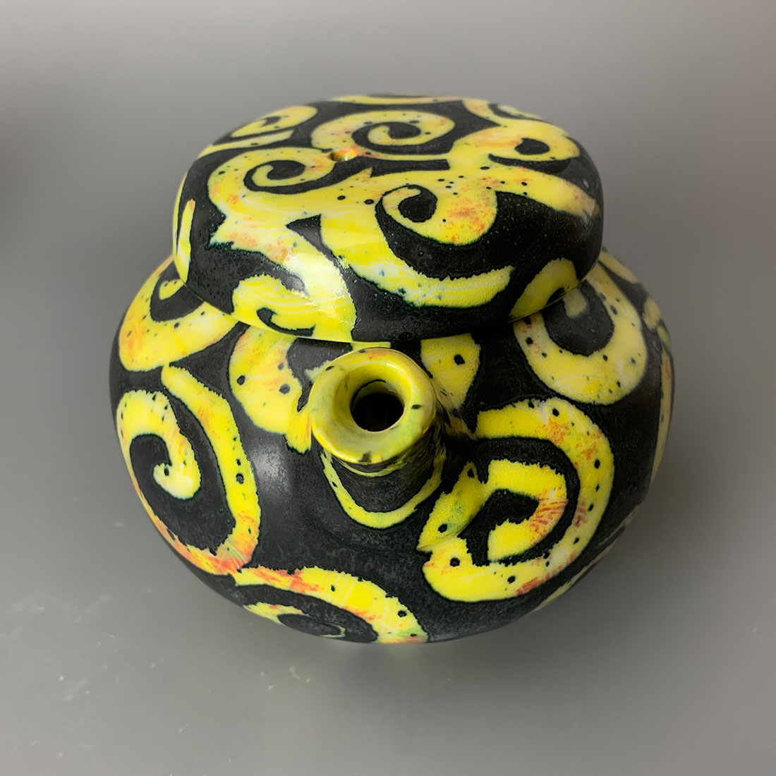 Yellow Arabesque Teapot