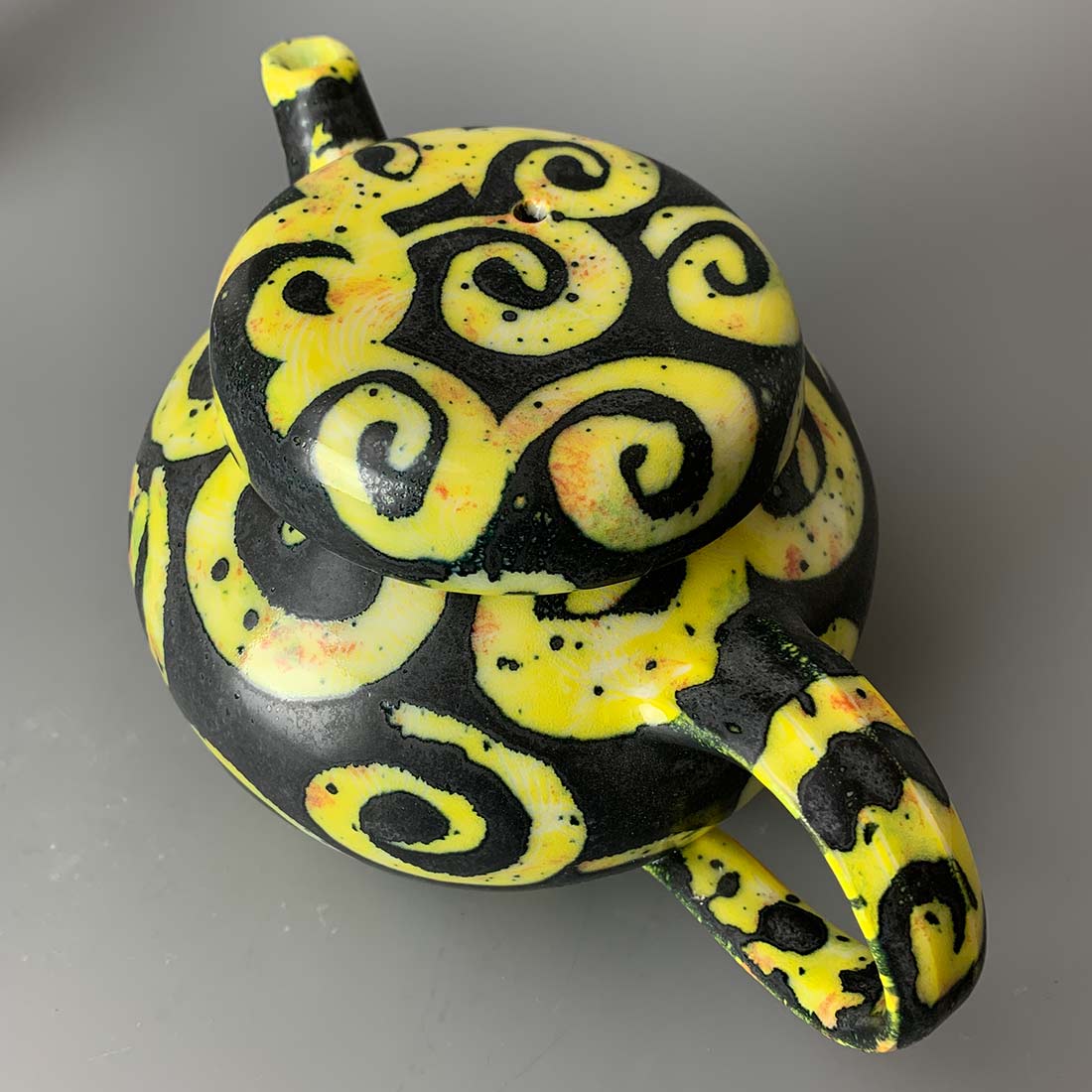 Yellow Arabesque Teapot