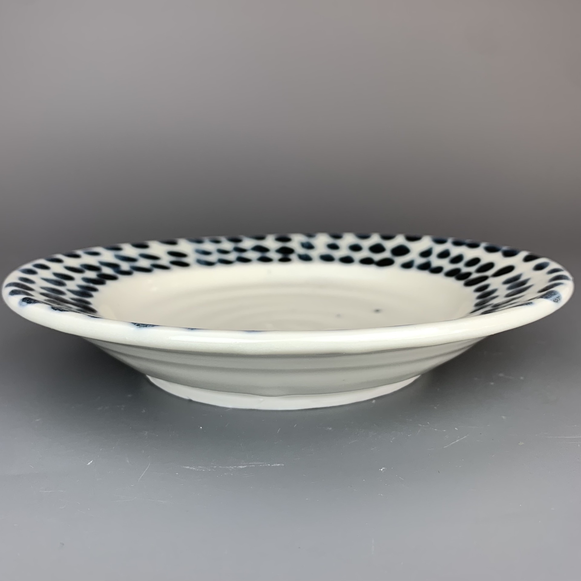 Black and White Stripe Teaplate