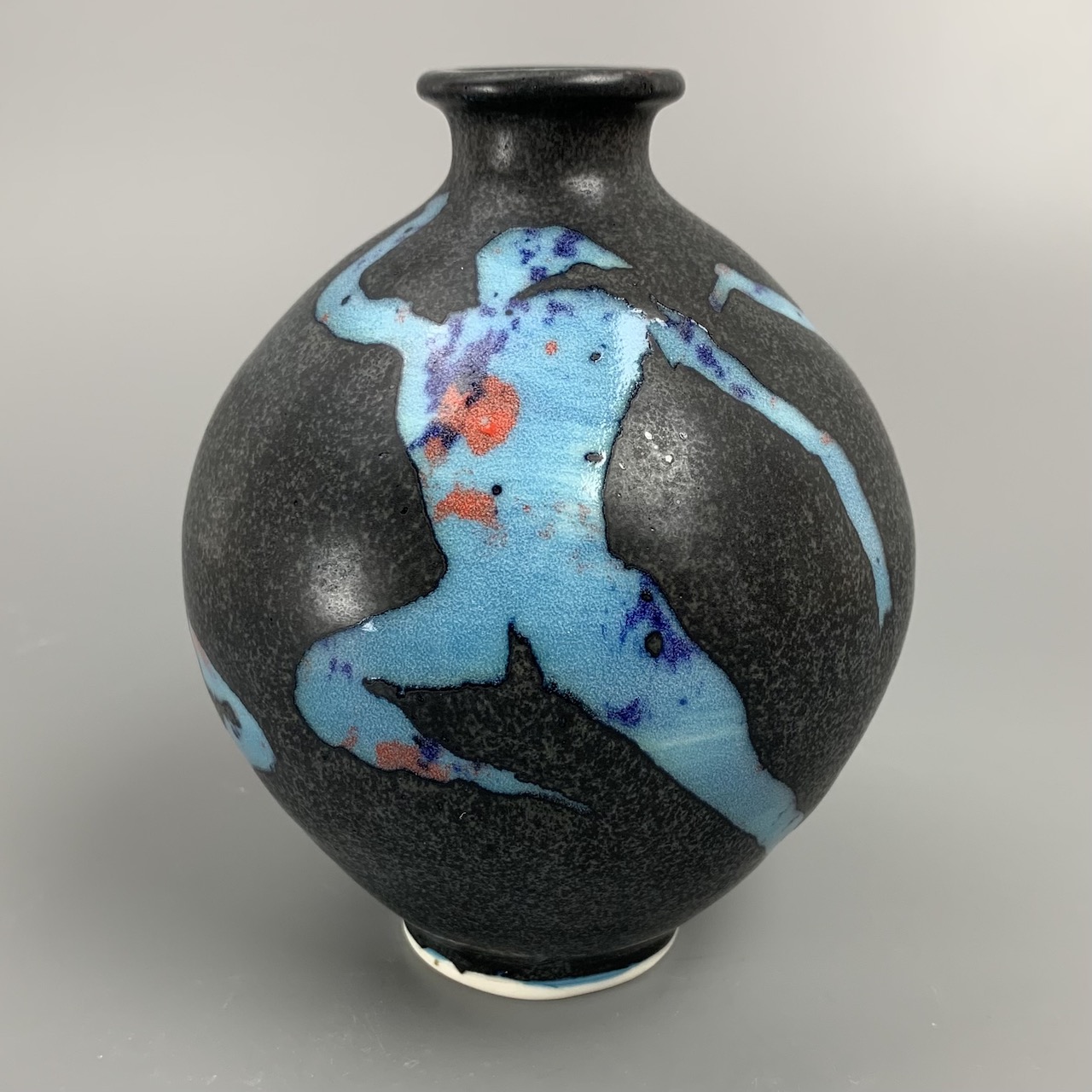 Figurative Small Vase in Blue