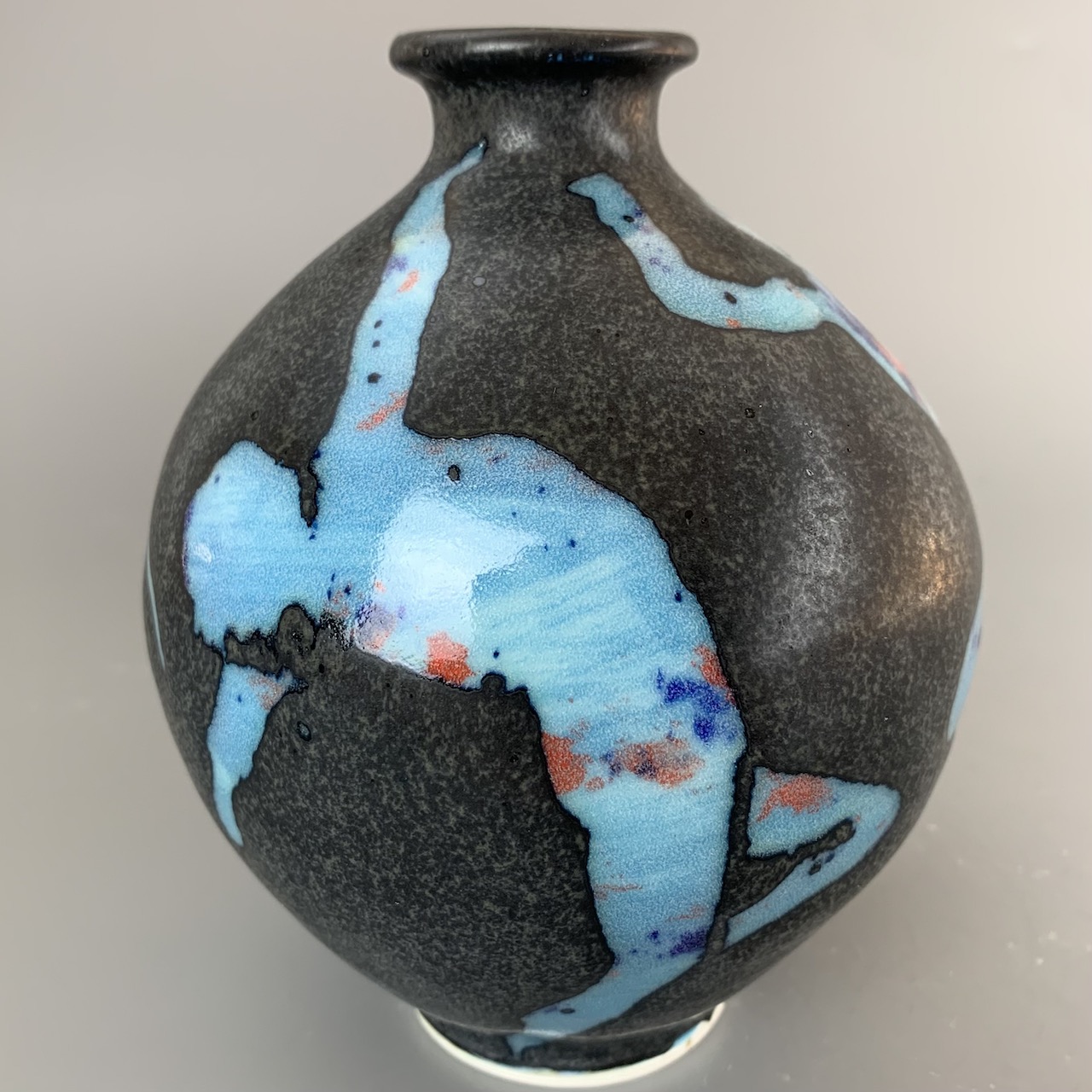 Figurative Small Vase in Blue